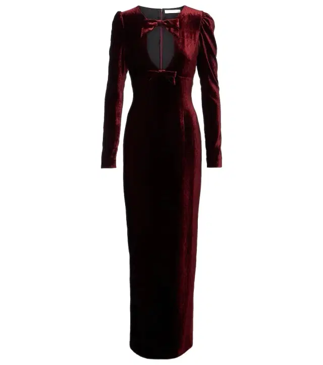 Alessandra Rich Bow-detail cutout velvet gown