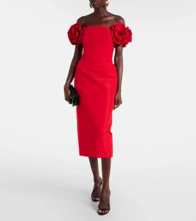 Carolina Herrera Off-shoulder silk cocktail dress | Thumbnail 3 Carolina Herrera Off-shoulder silk cocktail dress | Thumbnail 3