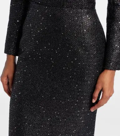 Carolina Herrera Sequined lamé tweed pencil skirt | Thumbnail 3 Carolina Herrera Sequined lamé tweed pencil skirt | Thumbnail 3