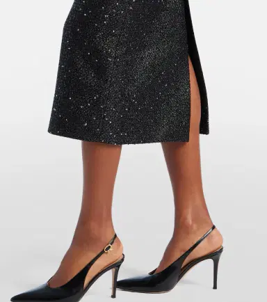 Carolina Herrera Sequined lamé tweed pencil skirt | Thumbnail 4 Carolina Herrera Sequined lamé tweed pencil skirt | Thumbnail 4