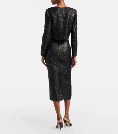 Carolina Herrera Sequined lamé tweed pencil skirt | Thumbnail 5 Carolina Herrera Sequined lamé tweed pencil skirt | Thumbnail 5