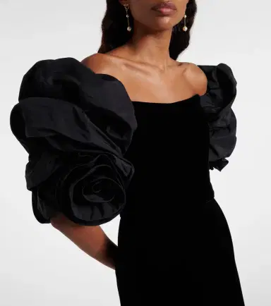 Carolina Herrera Off-shoulder velvet minidress | Thumbnail 5 Carolina Herrera Off-shoulder velvet minidress | Thumbnail 5