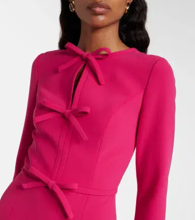 Carolina Herrera Bow-detail crêpe midi dress | Thumbnail 2 Carolina Herrera Bow-detail crêpe midi dress | Thumbnail 2