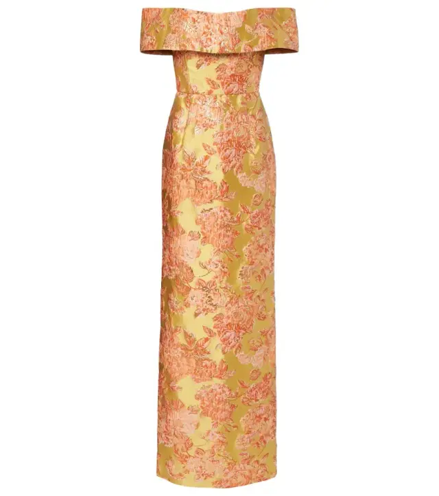 Clover embellished floral gown
