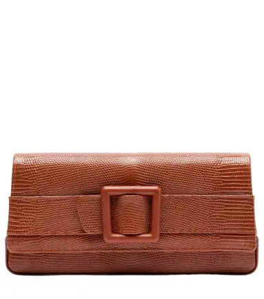 Manolo Blahnik Maygot snake-effect leather clutch | Thumbnail 1