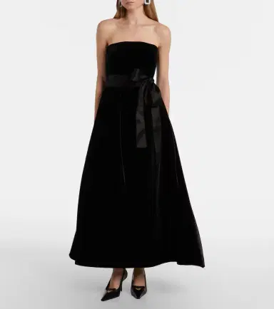 Elie Saab Belted velvet gown | Thumbnail 3