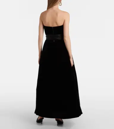 Elie Saab Belted velvet gown | Thumbnail 5