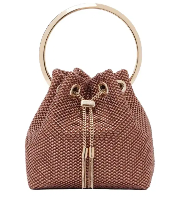 Bon Bon Small embellished satin bucket bag