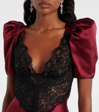 Rodarte Lace-trimmed silk cocktail dress | Thumbnail 4 Rodarte Lace-trimmed silk cocktail dress | Thumbnail 4
