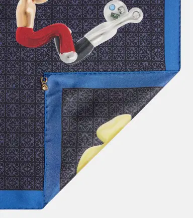 Loewe Anagram logo silk twill scarf | Thumbnail 2
