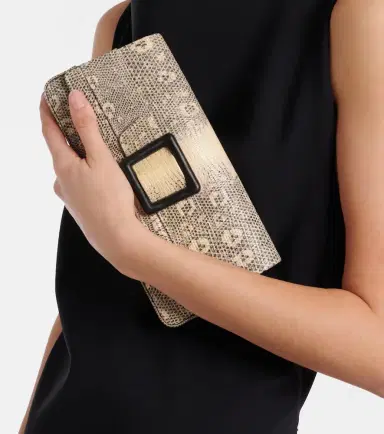 Manolo Blahnik Maygot snake-effect leather clutch | Thumbnail 6