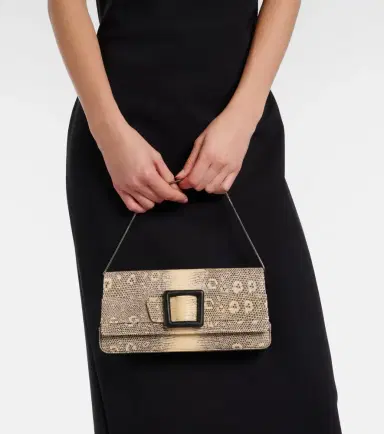 Manolo Blahnik Maygot snake-effect leather clutch | Thumbnail 7