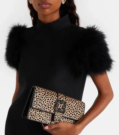 Manolo Blahnik Capri embellished calf hair clutch | Thumbnail 4