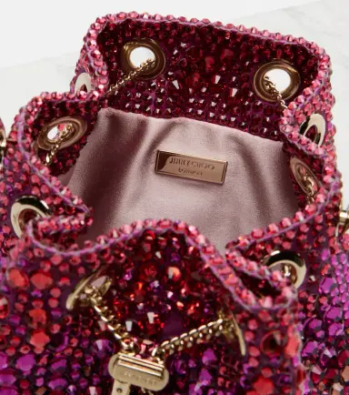 Jimmy Choo Bon Bon embellished satin bucket bag | Thumbnail 2