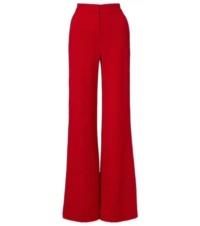 High-rise cady flared pants