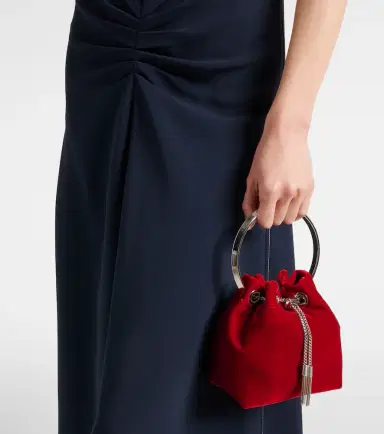 Jimmy Choo Bon Bon Small velvet bucket bag | Thumbnail 5 Jimmy Choo Bon Bon Small velvet bucket bag | Thumbnail 5