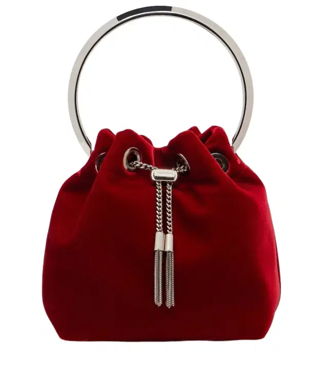 Bon Bon Small velvet bucket bag