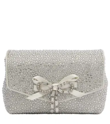 Jimmy Choo Soft Bow Mini embellished satin clutch | Thumbnail 1 Jimmy Choo Soft Bow Mini embellished satin clutch | Thumbnail 1