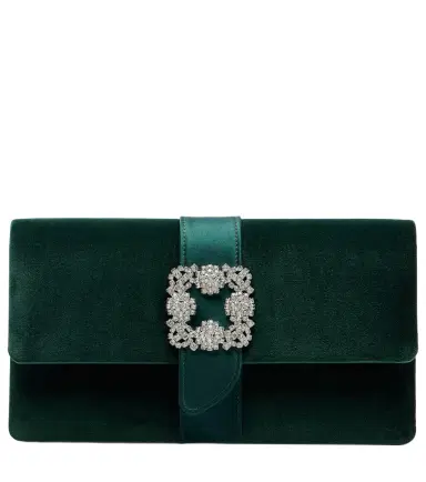 Manolo Blahnik Capri embellished velvet clutch | Thumbnail 1 Manolo Blahnik Capri embellished velvet clutch | Thumbnail 1