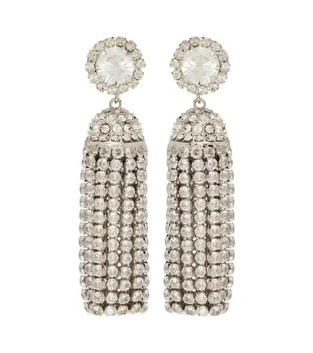 Rabanne Crystal-embellished drop earrings