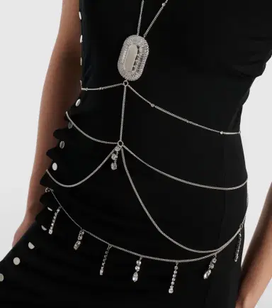 Rabanne Crystal-embellished body chain | Thumbnail 2