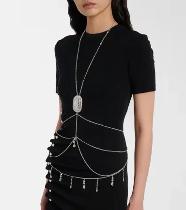 Rabanne Crystal-embellished body chain | Thumbnail 3