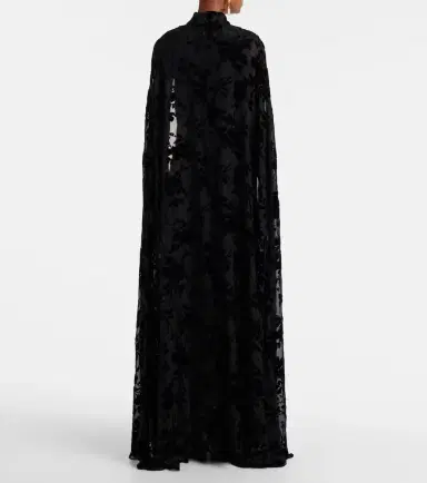 Rodarte Caped floral velvet devoré gown | Thumbnail 4 Rodarte Caped floral velvet devoré gown | Thumbnail 4