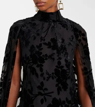 Rodarte Caped floral velvet devoré gown | Thumbnail 5 Rodarte Caped floral velvet devoré gown | Thumbnail 5