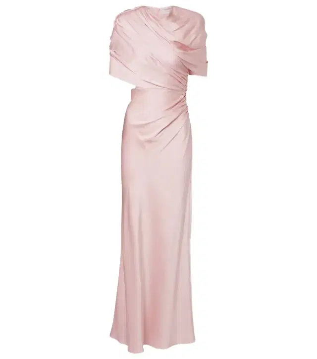 Draped satin gown