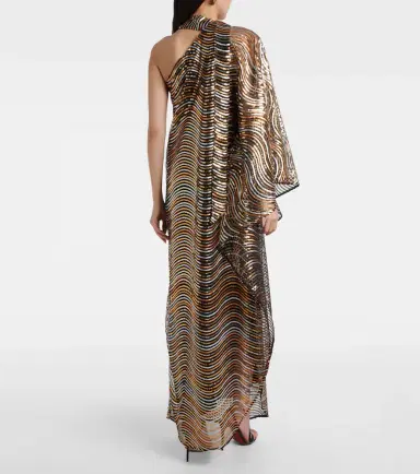 Taller Marmo Glaum one-shoulder sequined gown | Thumbnail 2