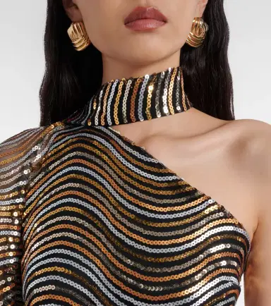 Taller Marmo Glaum one-shoulder sequined gown | Thumbnail 3