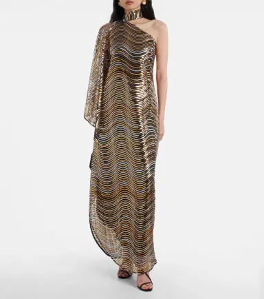 Taller Marmo Glaum one-shoulder sequined gown | Thumbnail 4