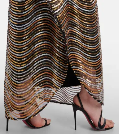 Taller Marmo Glaum one-shoulder sequined gown | Thumbnail 5