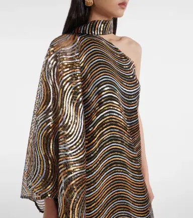 Taller Marmo Glaum one-shoulder sequined gown | Thumbnail 6