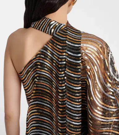 Taller Marmo Glaum one-shoulder sequined gown | Thumbnail 7