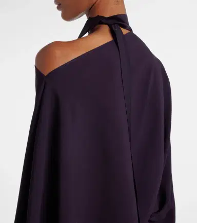 Taller Marmo Brooks scarf-detail crêpe cady gown | Thumbnail 4