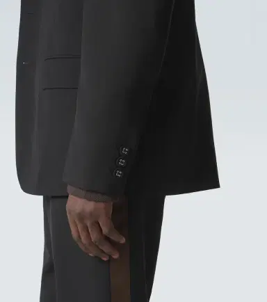 Wales Bonner Alto satin-trimmed virgin wool blazer | Thumbnail 3