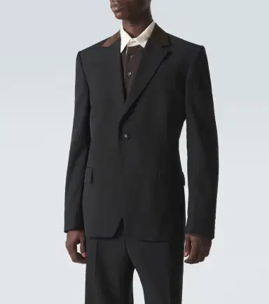 Wales Bonner Alto satin-trimmed virgin wool blazer | Thumbnail 7