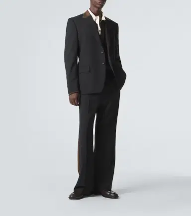 Wales Bonner Alto satin-trimmed virgin wool blazer | Thumbnail 8