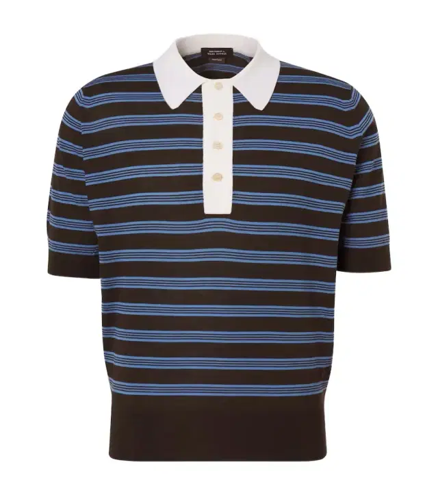 Breeze striped wool polo sweater
