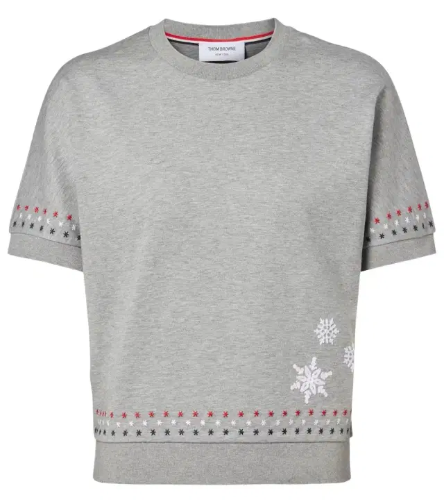Thom Browne Embroidered cotton jersey T-shirt