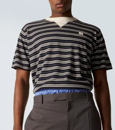 Wales Bonner Song striped wool and cotton T-shirt | Thumbnail 4