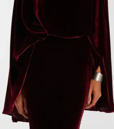 Taller Marmo Musidora draped velvet gown | Thumbnail 2