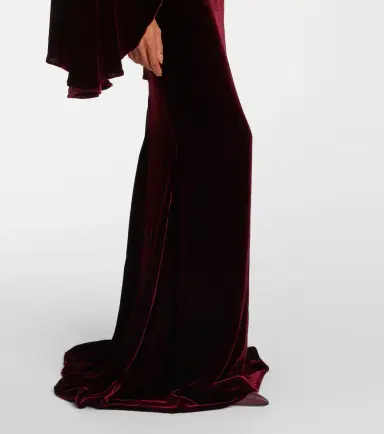 Taller Marmo Musidora draped velvet gown | Thumbnail 3