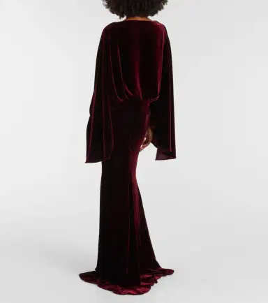 Taller Marmo Musidora draped velvet gown | Thumbnail 4