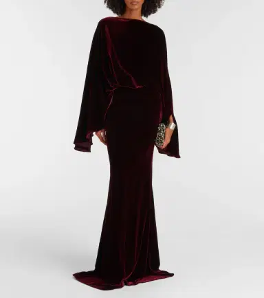 Taller Marmo Musidora draped velvet gown | Thumbnail 6