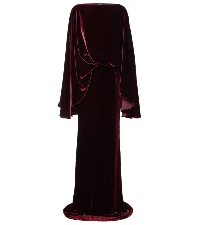 Taller Marmo Musidora draped velvet gown