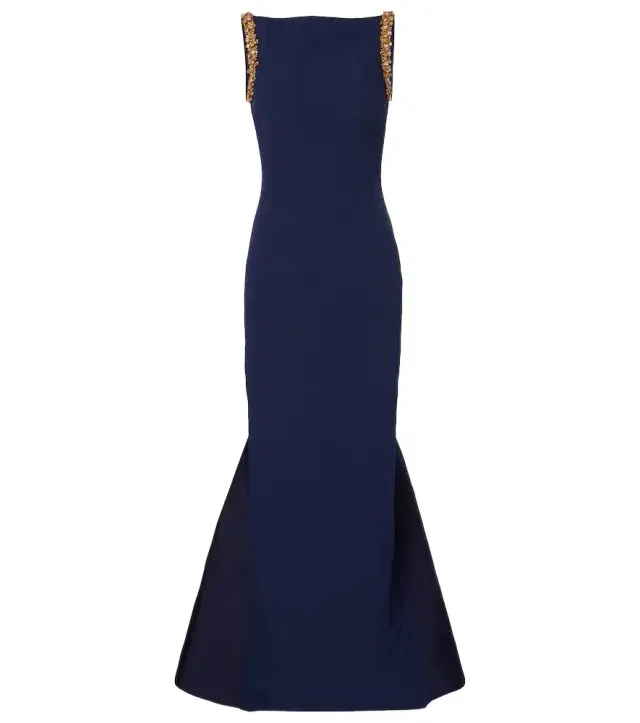 Safiyaa Sloane embellished crêpe gown