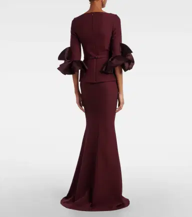 Safiyaa Clemenza crêpe gown | Thumbnail 3 Safiyaa Clemenza crêpe gown | Thumbnail 3