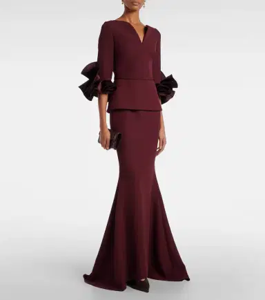 Safiyaa Clemenza crêpe gown | Thumbnail 4 Safiyaa Clemenza crêpe gown | Thumbnail 4